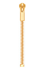 zipper closeup isolated on white background