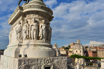 Fototapeta na wymiar Rome panorama from Vittoriano (Altar of Nation) monument