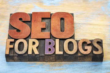SEO for blogs in wood type