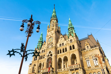 Fototapeta na wymiar Liberec Town Hall in the Czech Republic