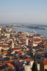 Ausblick von der Festung auf die Stadt Sibenik
