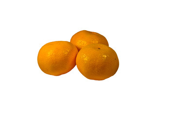 Heap of mandarins isolated on white background