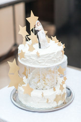 Wedding cake with stars.