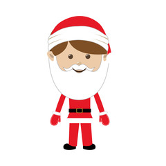 man wearing santa costume christmas icon image vector illustration design 