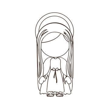 virgin mary holy family icon image vector illustration design 