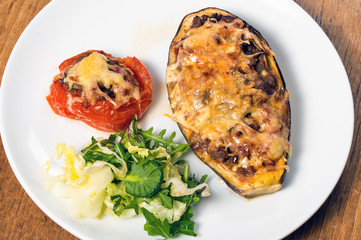 the stuffed vegetable marrow