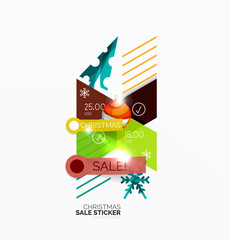 Christmas sale stickers and labels