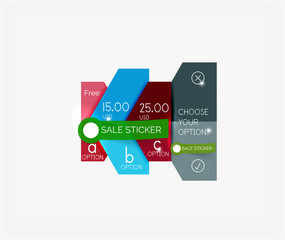 Infographic banners modern paper templates