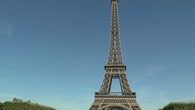 Eiffel Tower In Paris On A Bright Summers Day