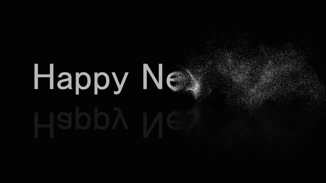 Happy New Year 2017, animation. the appearance of the particles. Happy New Year