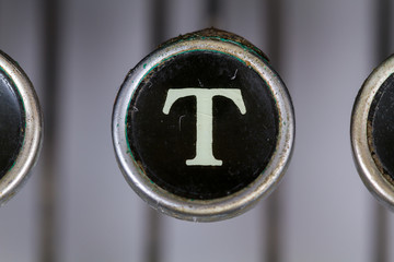 Old Typewriter Letter T