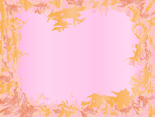 Fundo cobreado com folhas abstratas