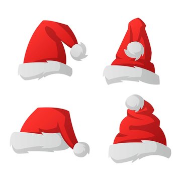 Santa christmas hat vector illustration.