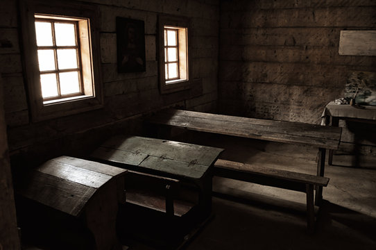 Vintage interior classrooms of the national Museum of rural life in Ukraine