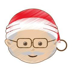 man wearing hat merry christmas icon image vector illustration design 