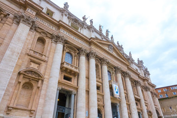 Fototapeta na wymiar Vatican City in Rome - the famous Saint Peters Basilica