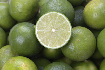fresh lime as a background