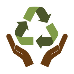 recycle arrows icon image vector illustration design 