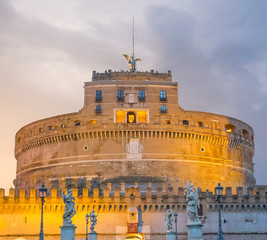 Amazing Castel Sant Angelo in Rome - a busy place in the city