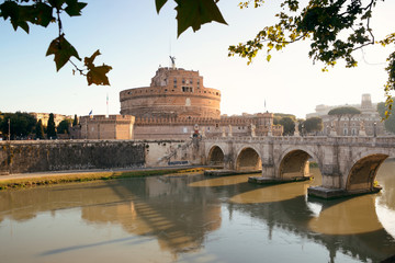 Castel Sant Angelo and River Tiber Rome