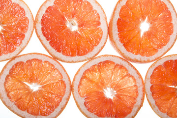 Fototapeta na wymiar Sliced grapefruit
