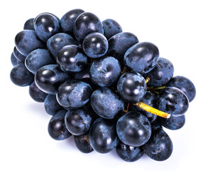 Juicy Ripe Grapes on White Background