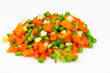 Ragout of Celery, Carrots, Peas, Sweet Pepper and Tomato