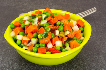 Ragout of Celery, Carrots, Peas, Sweet Pepper and Tomato