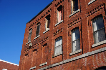 old brick building in the city