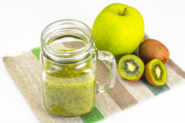 Kiwi and Apple Fresh Juice