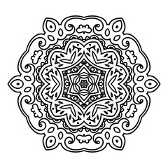 Ornate mandala round pattern.