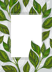 banner with tea leaves