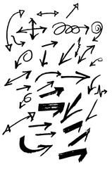 Vector hand drawn arrows set eps10