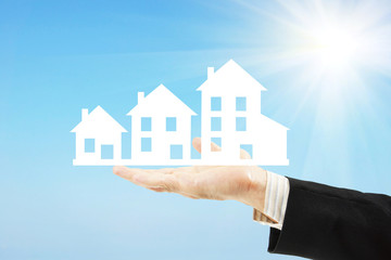 Growth of prosperity and real estate. Abstract conceptual image