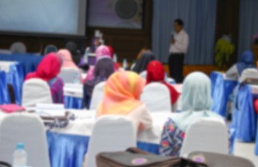 blurred focus ,students university . sitting in classroom