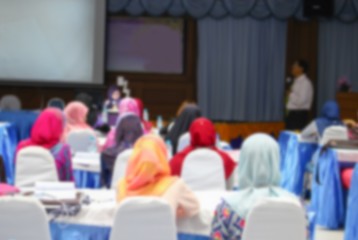 blurred focus ,students university . sitting in classroom