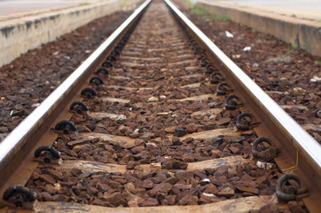 Naklejka premium Trains and railways. Travelling by train is convenient and safe passenger and cargo transportation.