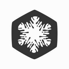 Vector illustration of abstract colored polygon