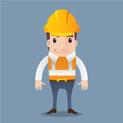 Construction Engineer Worker.-vector illustration