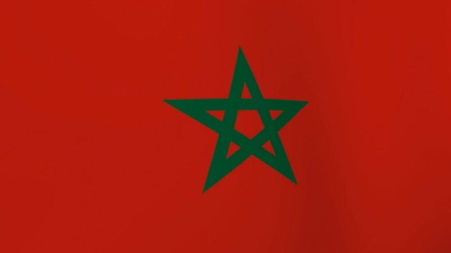 Morocco - National flag waving in the wind