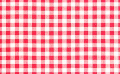 Red picnic cloth background.
