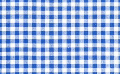 Blue picnic cloth background.