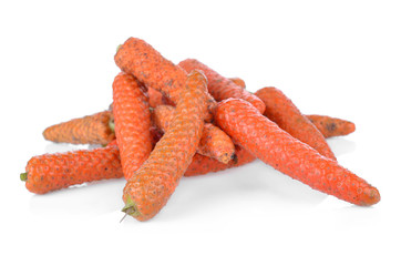 Long pepper isolated on white background