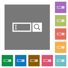 Search box square flat icons
