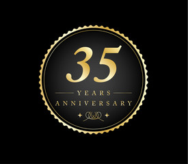 35 years anniversary gold