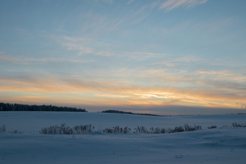 Beautiful winter dawn