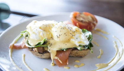 Egg Benedict with Smoke salmon