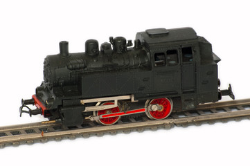 Fototapeta na wymiar Railway Modeller. Damaged model railroad. Toy for children that was produced in the German Democratic Republic in the second half of the twentieth century.