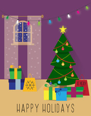 Fototapeta premium Christmas or new year interior
