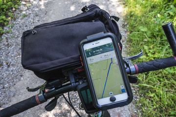 Fahrradnavigation mit Smartphone, GPS